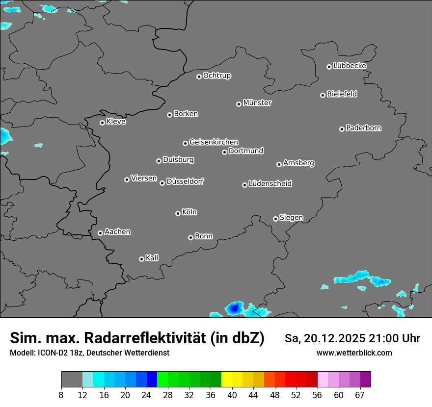 Modellkarten Simuliertes Radarbild