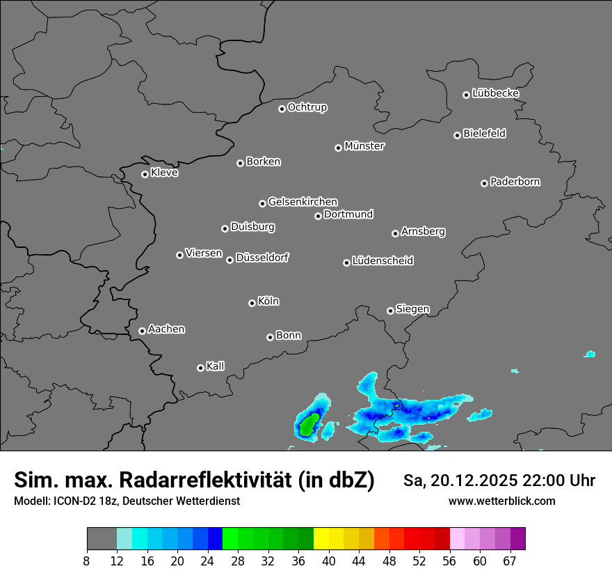 Modellkarten Simuliertes Radarbild