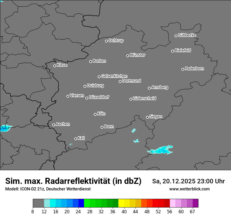 Modellkarten Simuliertes Radarbild