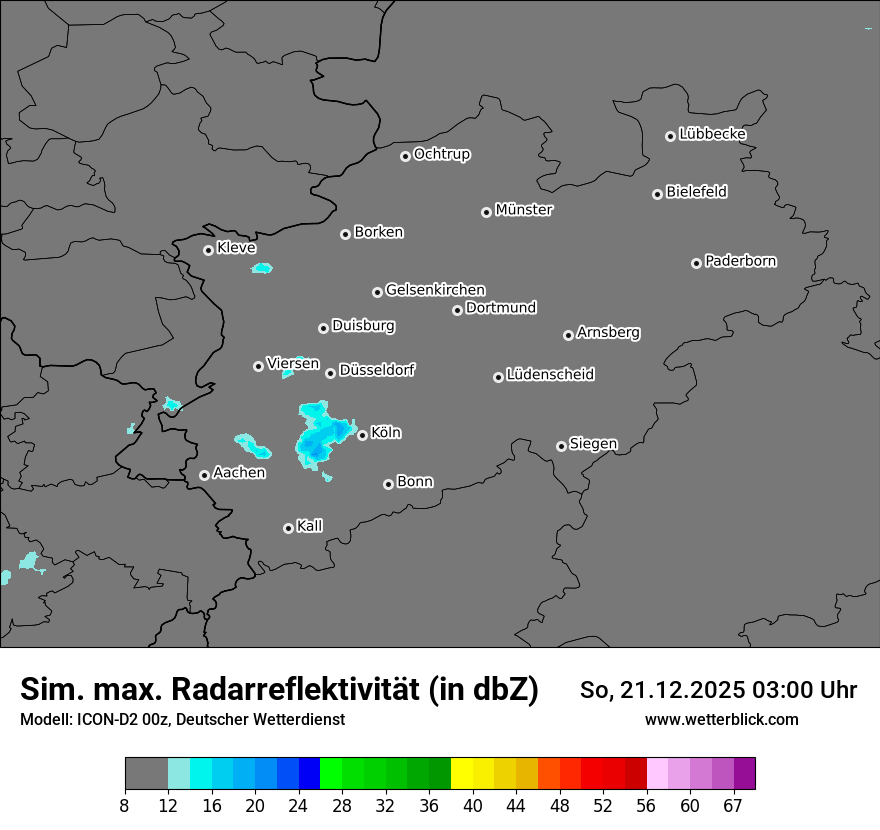 Modellkarten Simuliertes Radarbild