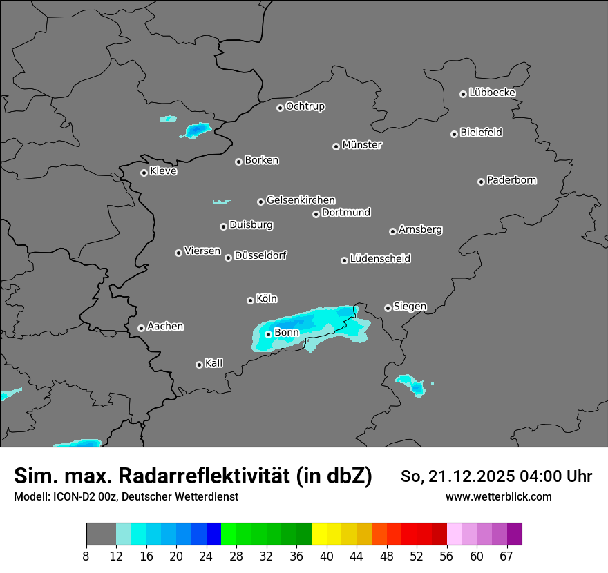 Modellkarten Simuliertes Radarbild
