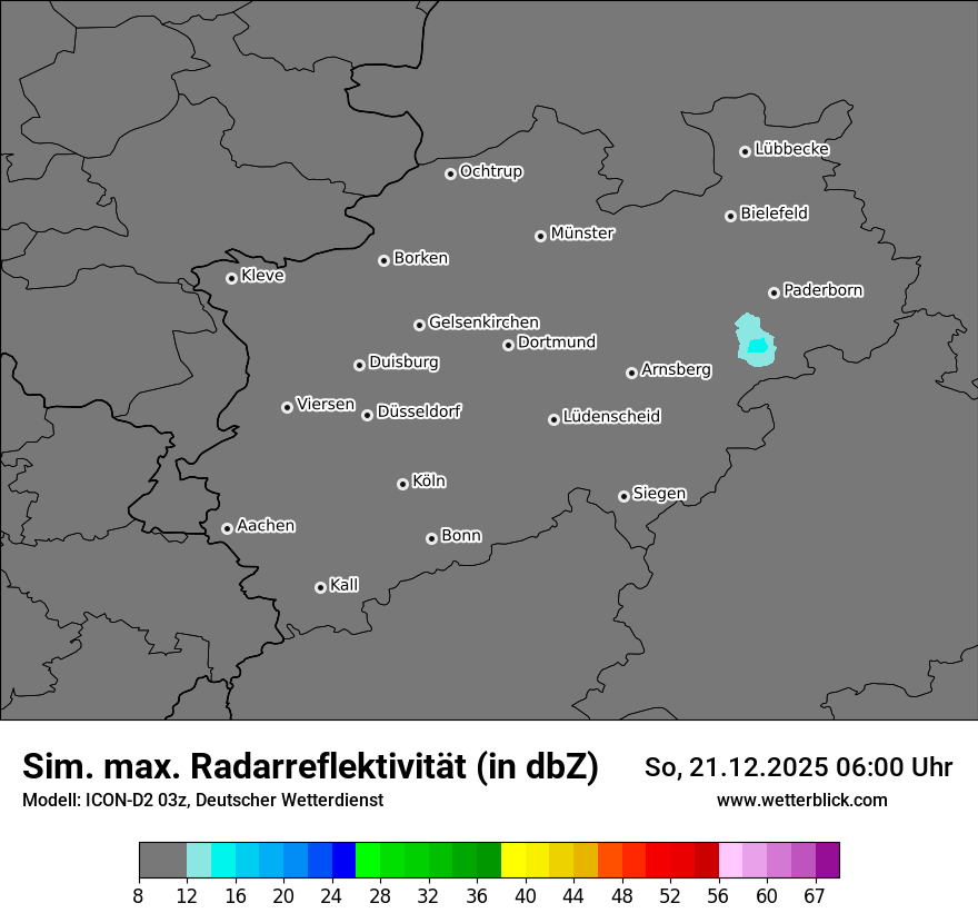 Modellkarten Simuliertes Radarbild