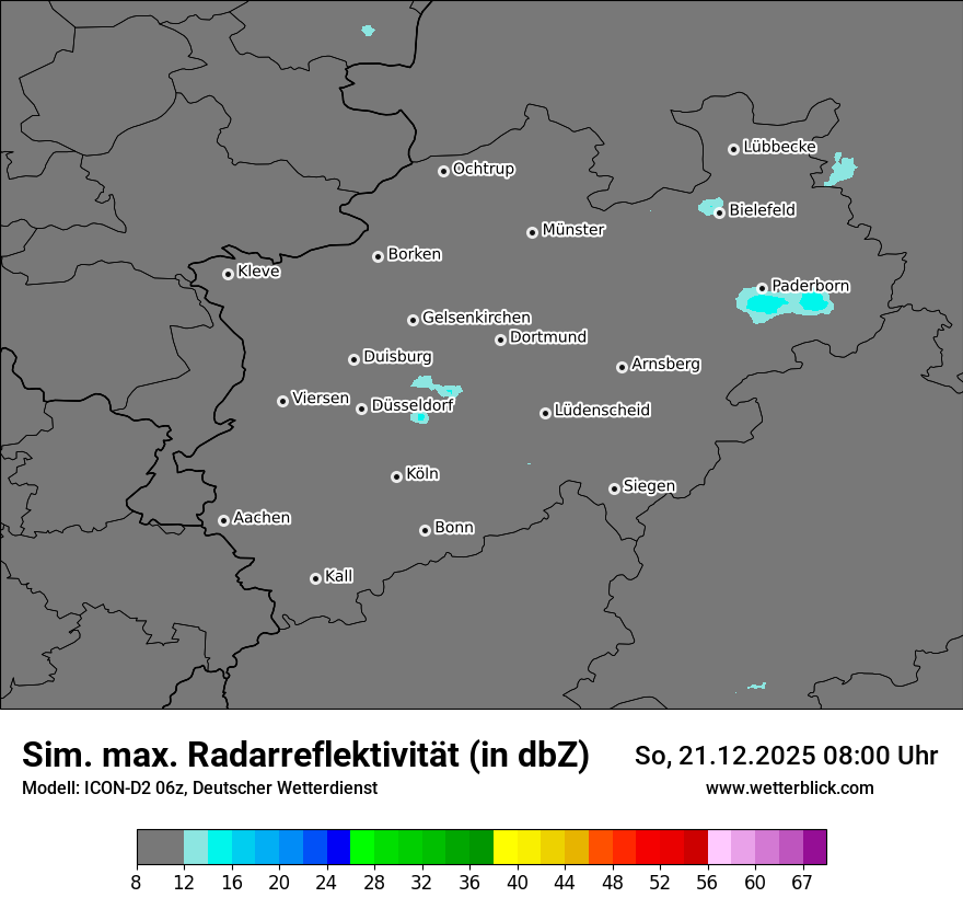 Modellkarten Simuliertes Radarbild
