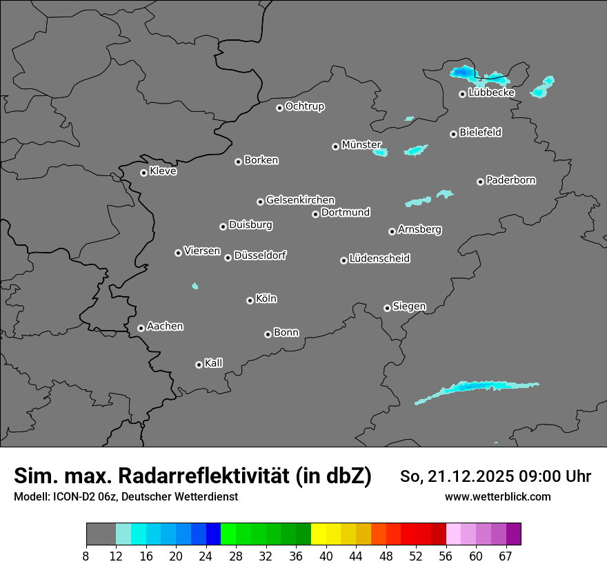 Modellkarten Simuliertes Radarbild