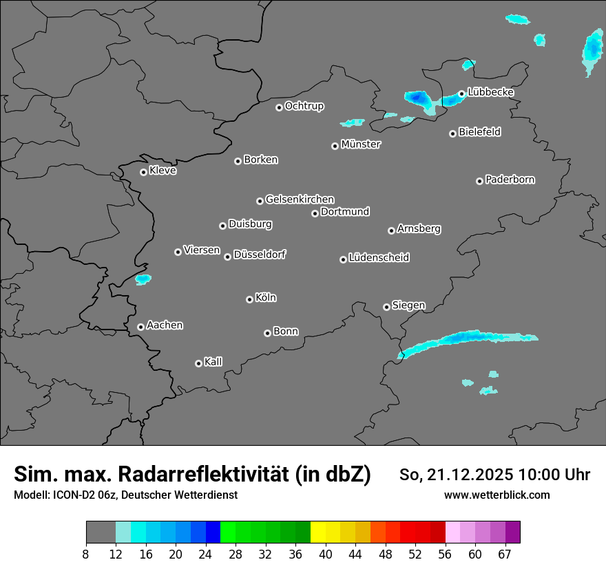 Modellkarten Simuliertes Radarbild