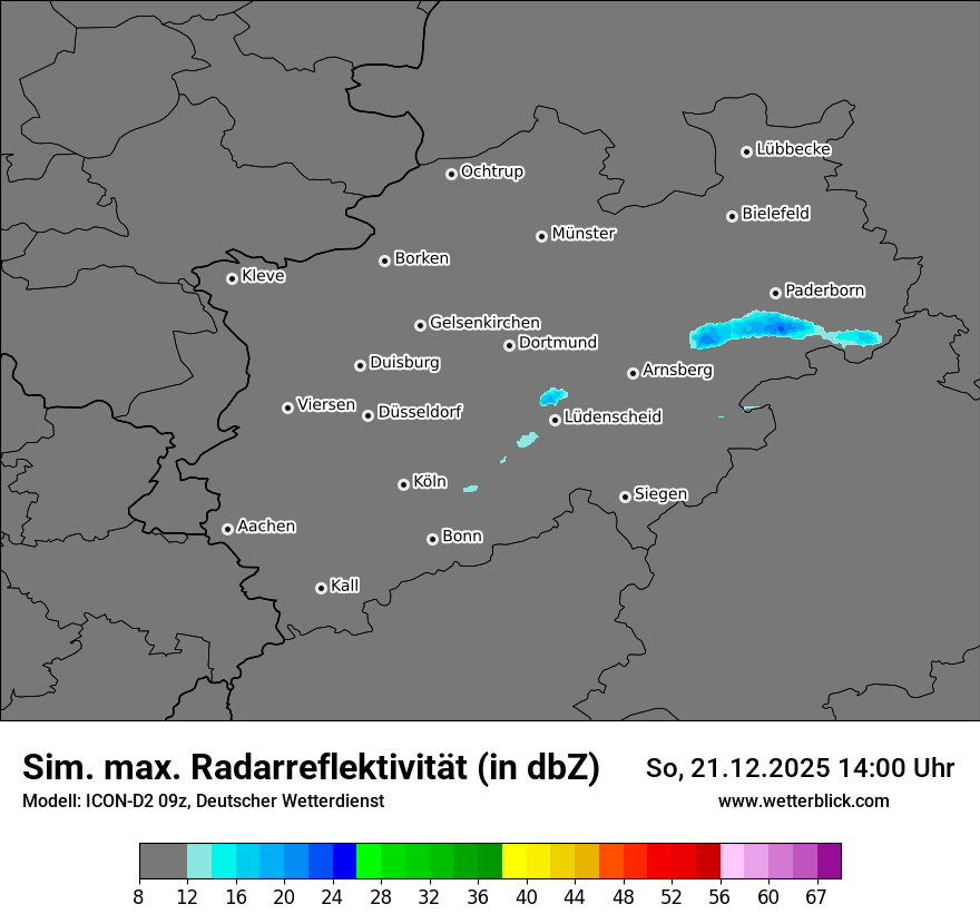 Modellkarten Simuliertes Radarbild