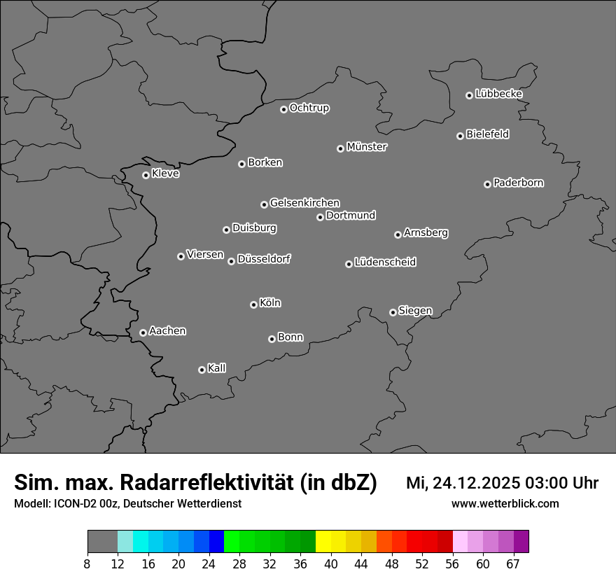 Modellkarten Simuliertes Radarbild