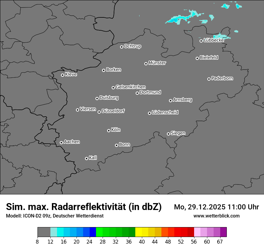 Modellkarten Simuliertes Radarbild