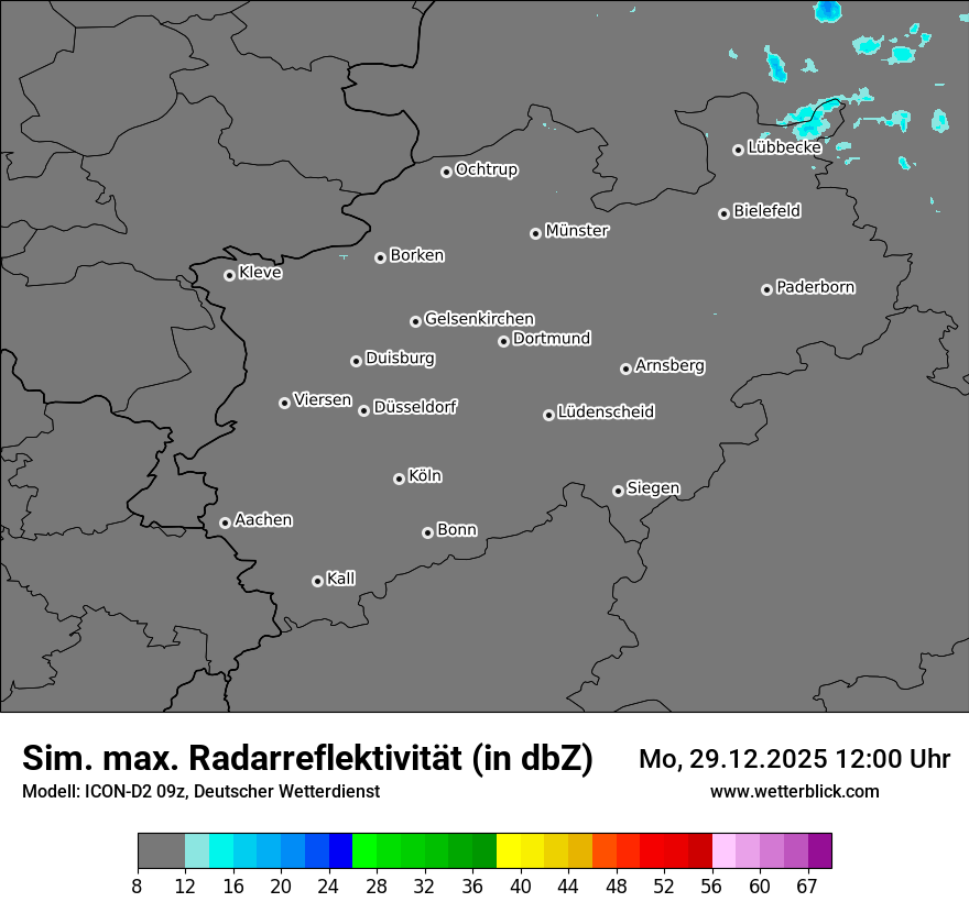 Modellkarten Simuliertes Radarbild