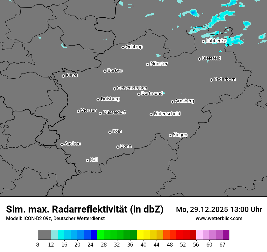 Modellkarten Simuliertes Radarbild