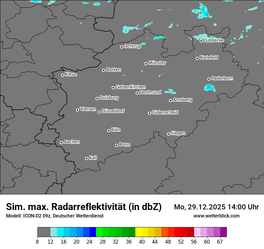Modellkarten Simuliertes Radarbild