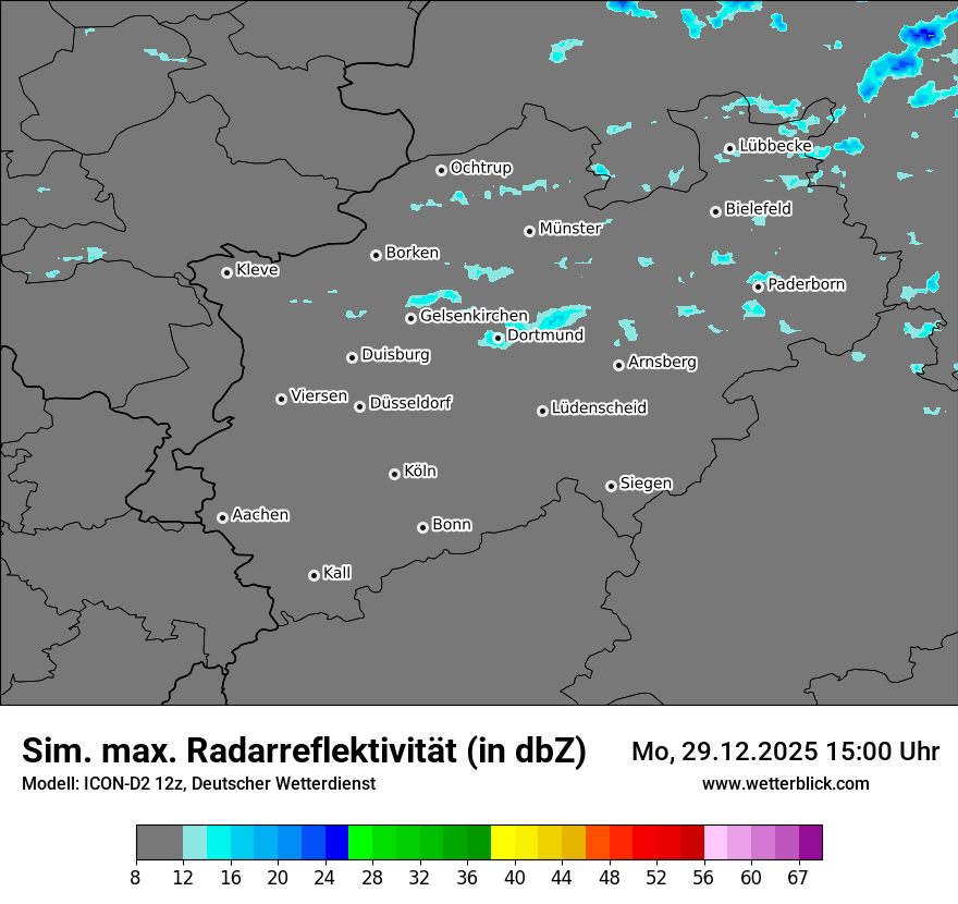 Modellkarten Simuliertes Radarbild