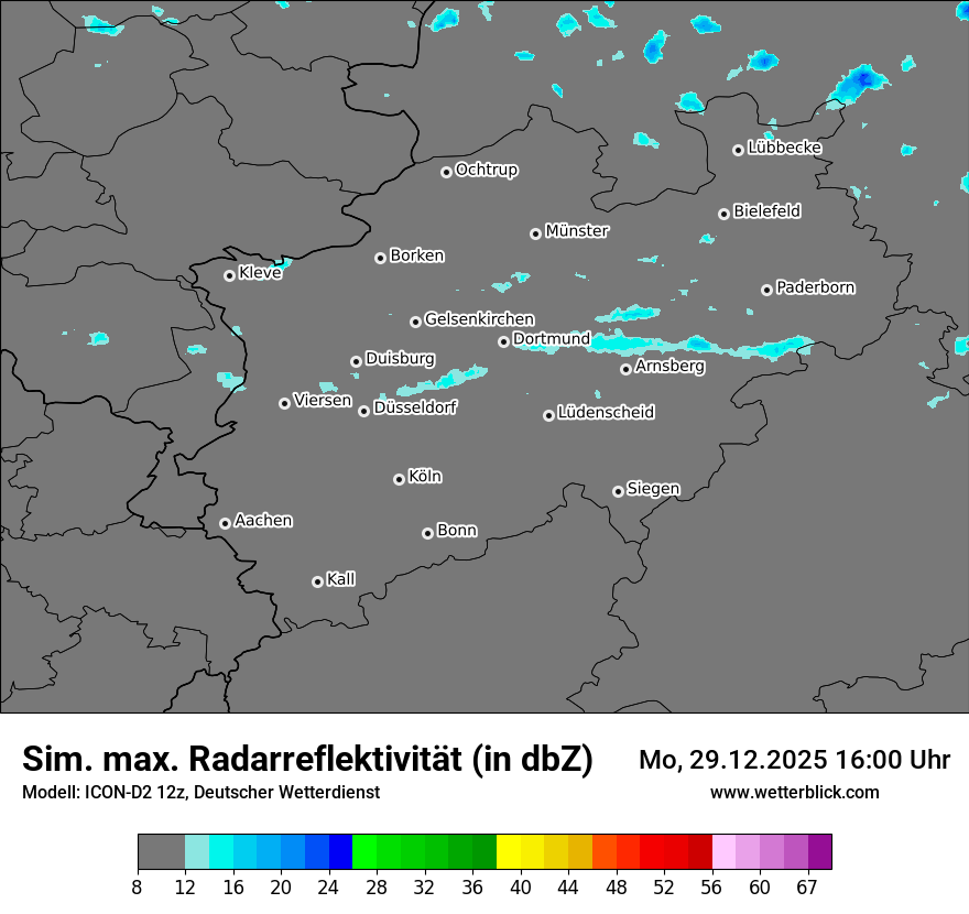 Modellkarten Simuliertes Radarbild