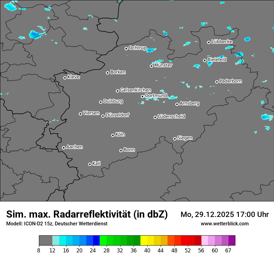 Modellkarten Simuliertes Radarbild