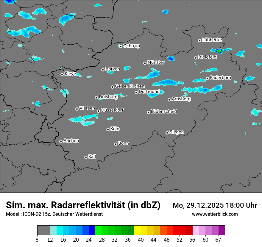 Modellkarten Simuliertes Radarbild