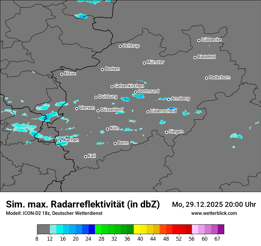Modellkarten Simuliertes Radarbild