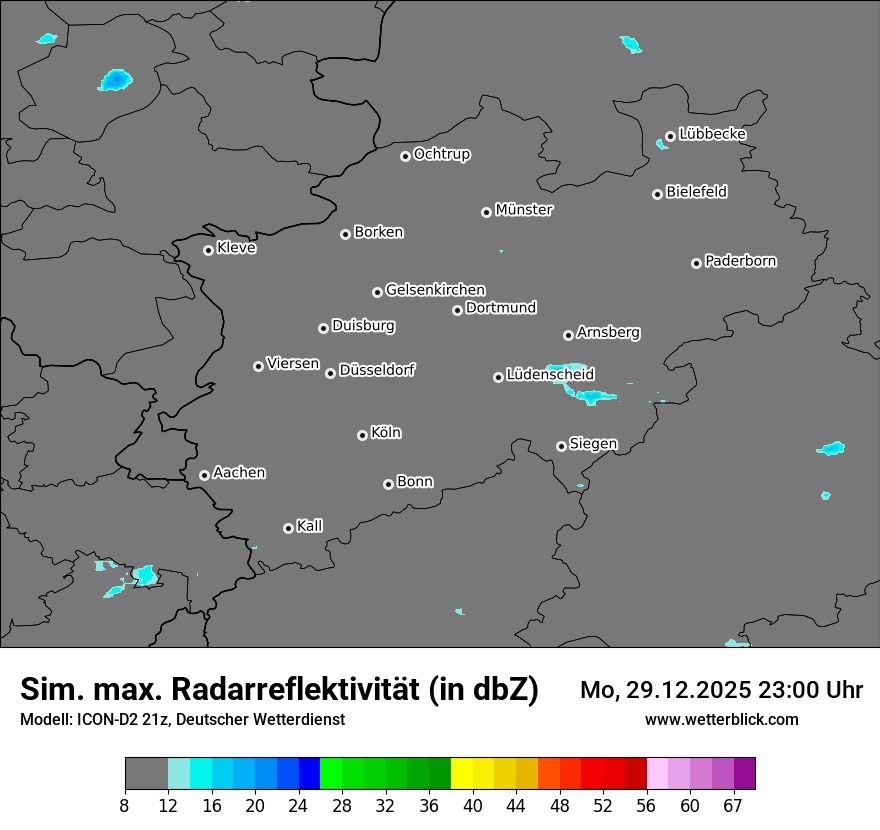 Modellkarten Simuliertes Radarbild