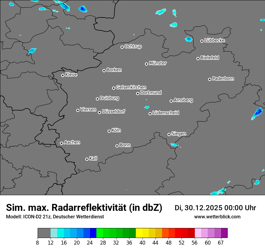 Modellkarten Simuliertes Radarbild