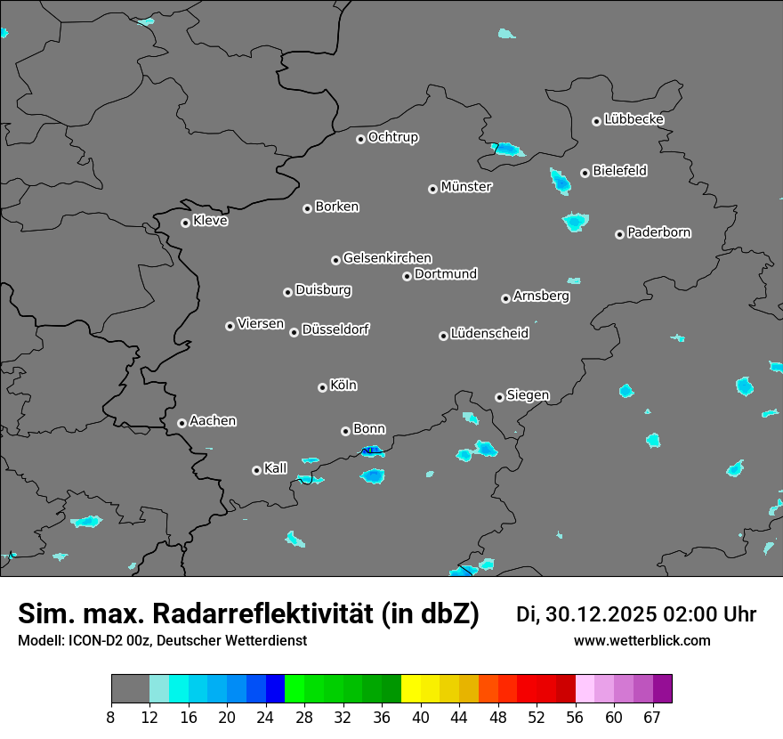 Modellkarten Simuliertes Radarbild