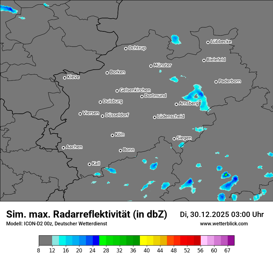 Modellkarten Simuliertes Radarbild