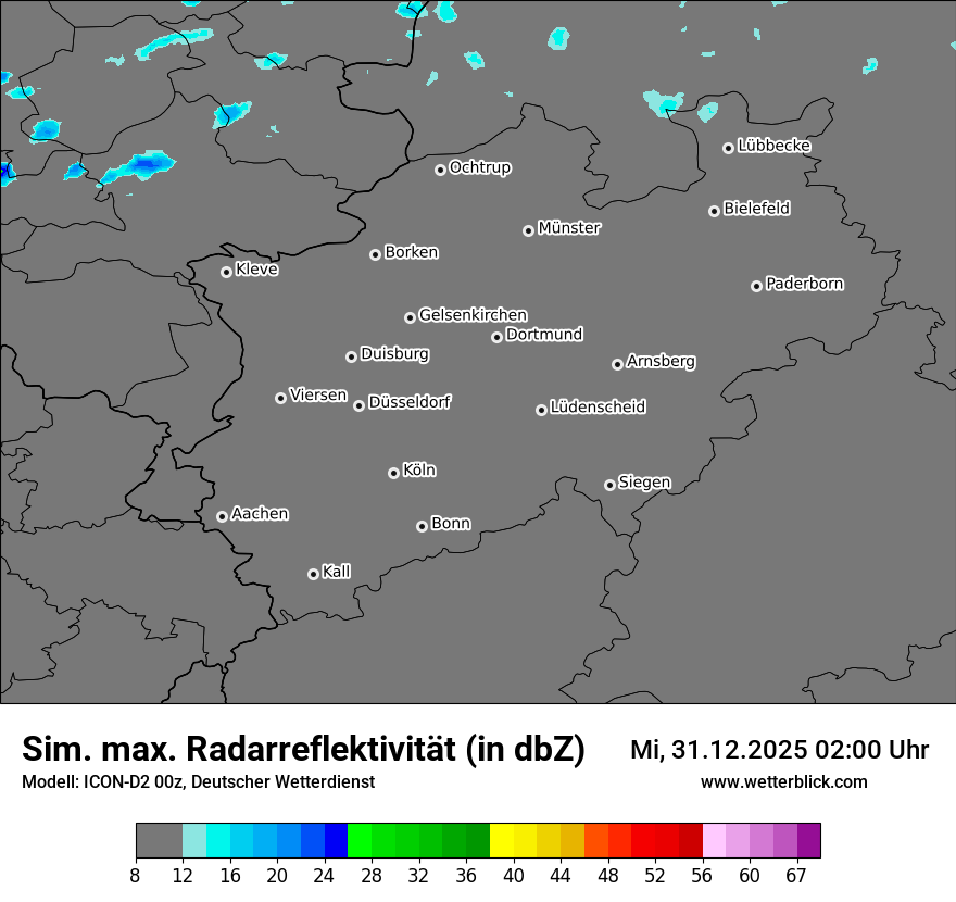 Modellkarten Simuliertes Radarbild
