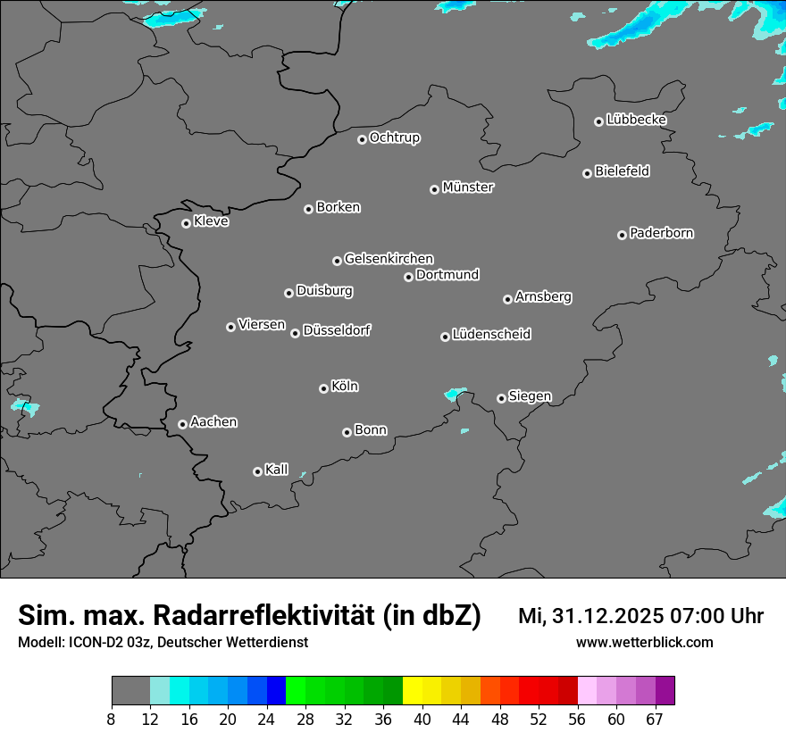 Modellkarten Simuliertes Radarbild
