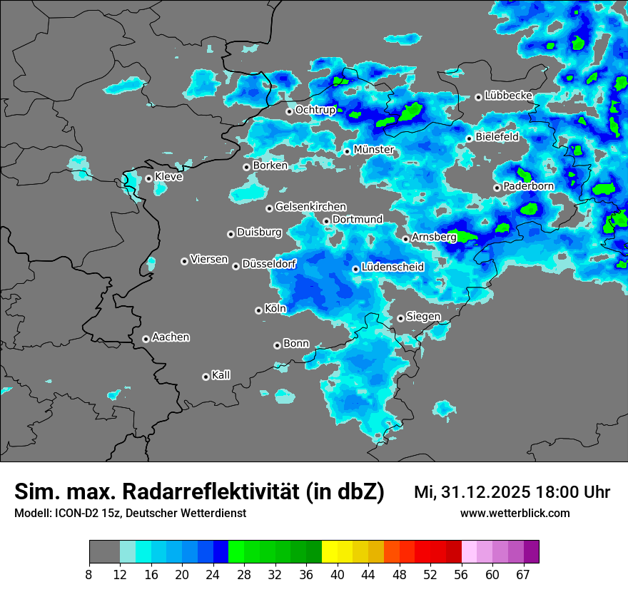 Modellkarten Simuliertes Radarbild