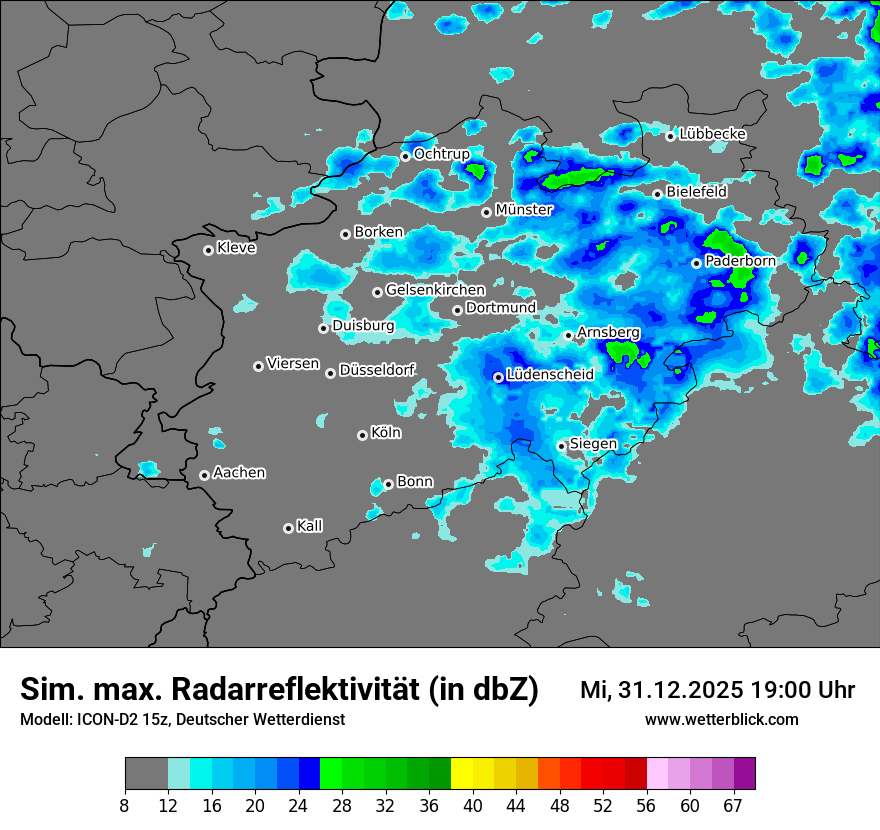 Modellkarten Simuliertes Radarbild