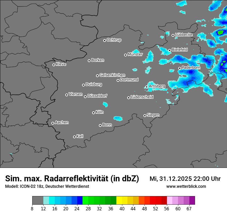 Modellkarten Simuliertes Radarbild