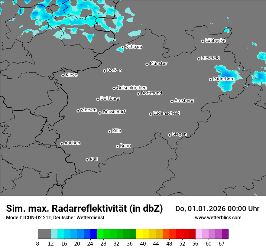 Modellkarten Simuliertes Radarbild