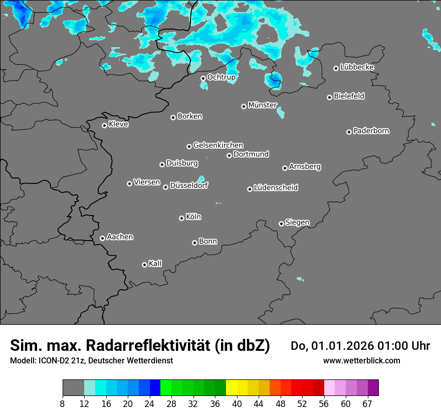 Modellkarten Simuliertes Radarbild