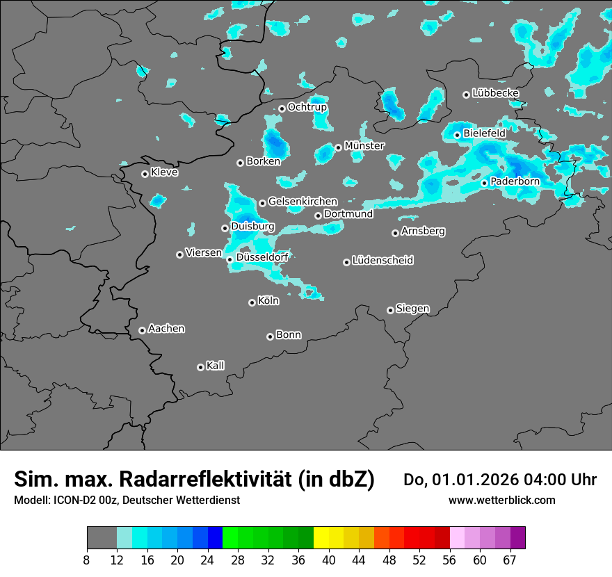 Modellkarten Simuliertes Radarbild