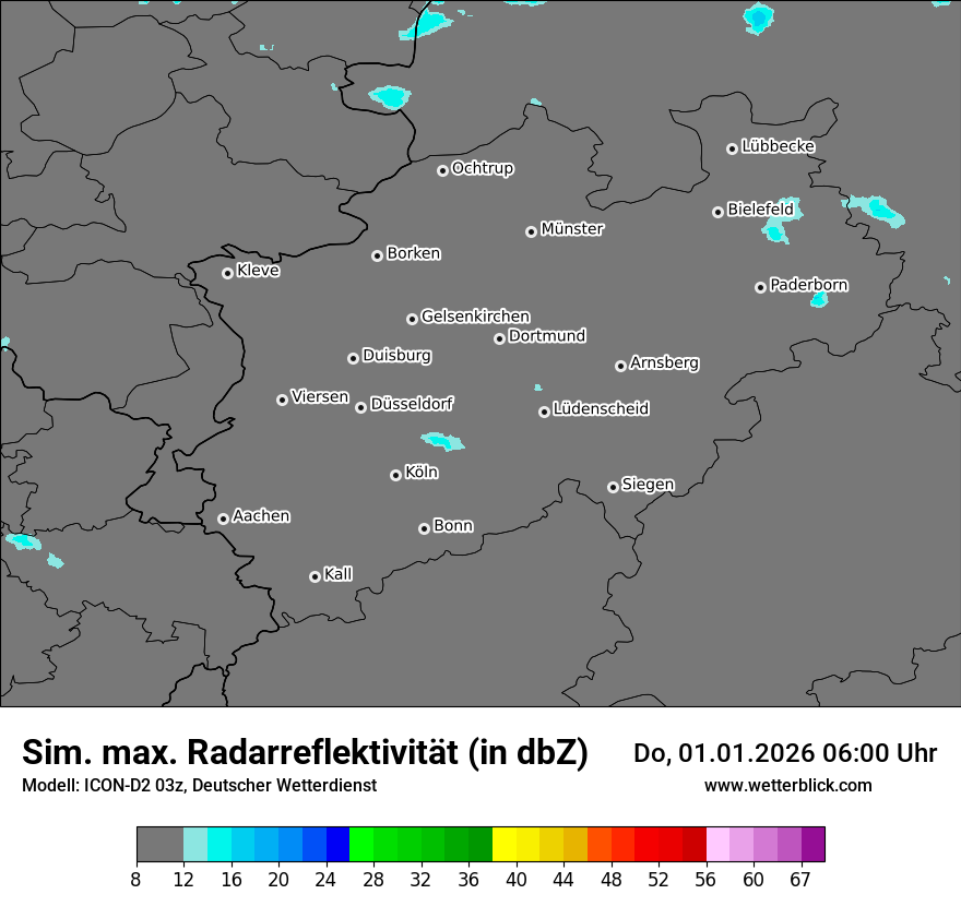 Modellkarten Simuliertes Radarbild