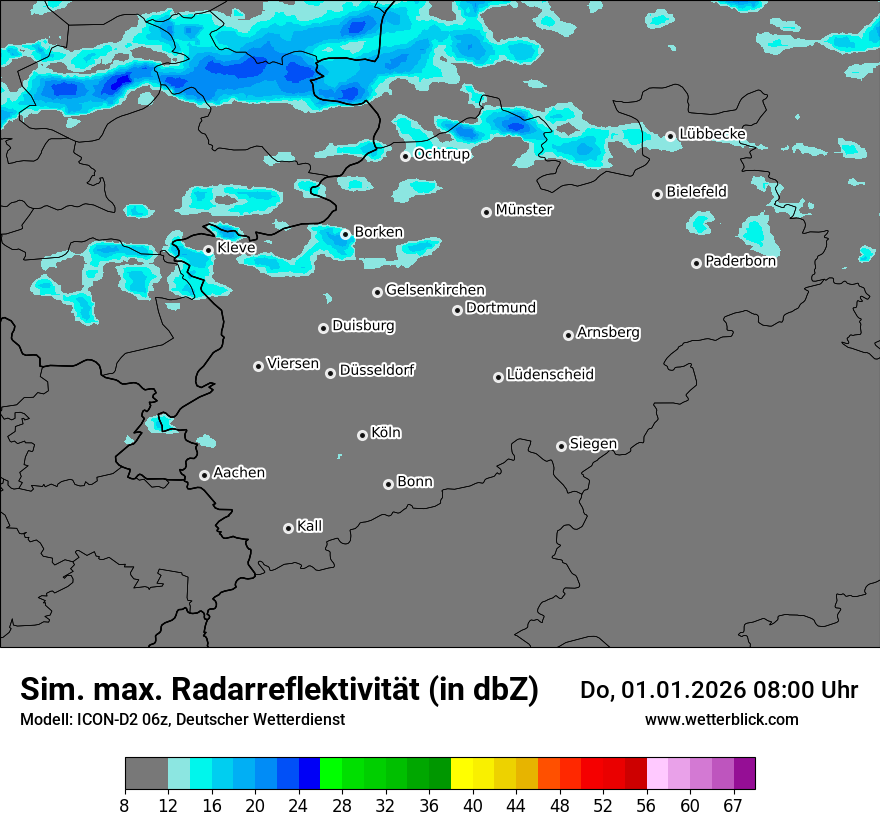 Modellkarten Simuliertes Radarbild