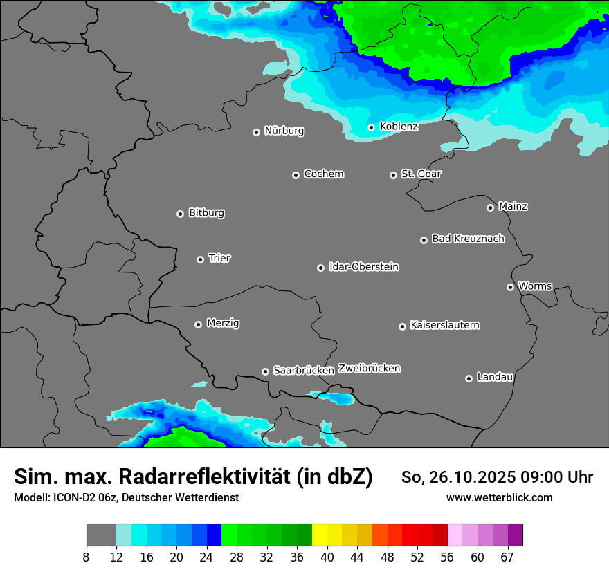 Modellkarten Simuliertes Radarbild Modellkarten Simuliertes Radarbild