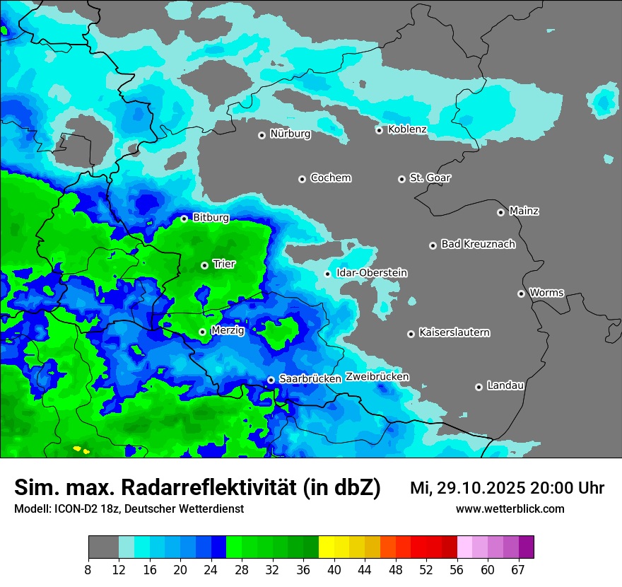 Modellkarten Simuliertes Radarbild Modellkarten Simuliertes Radarbild