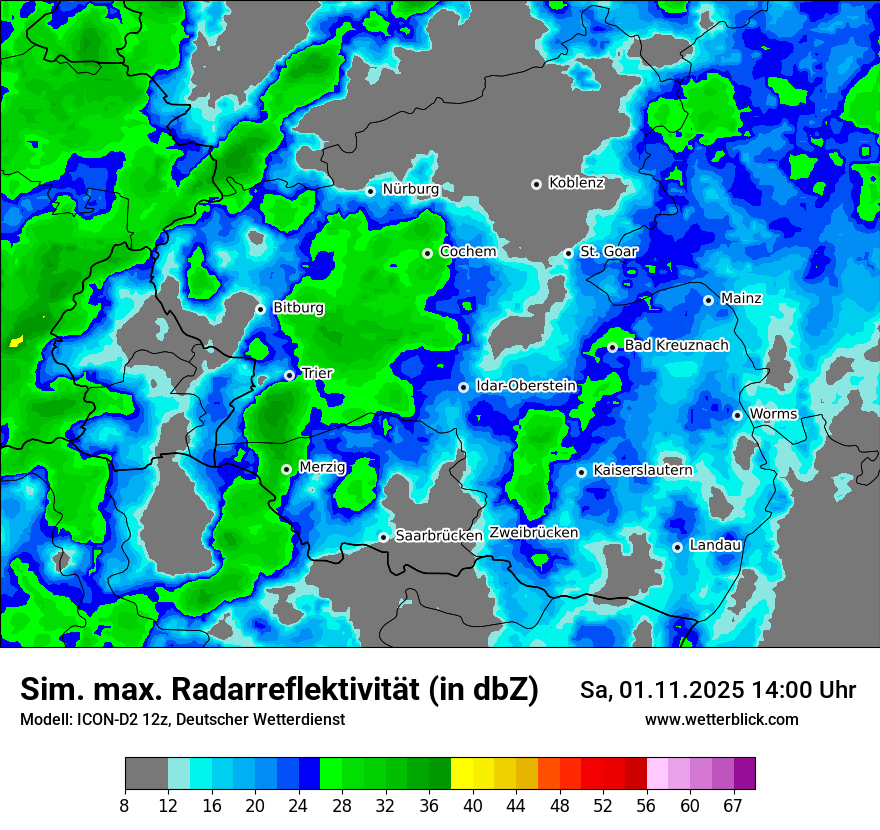 Modellkarten Simuliertes Radarbild Modellkarten Simuliertes Radarbild
