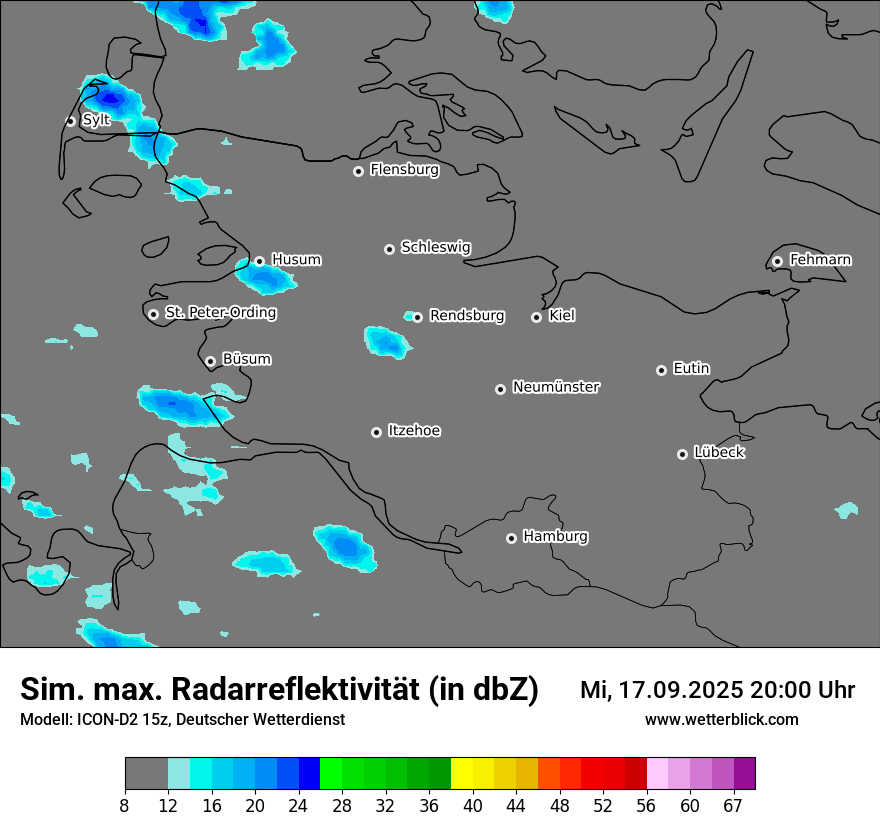 Modellkarten Simuliertes Radarbild