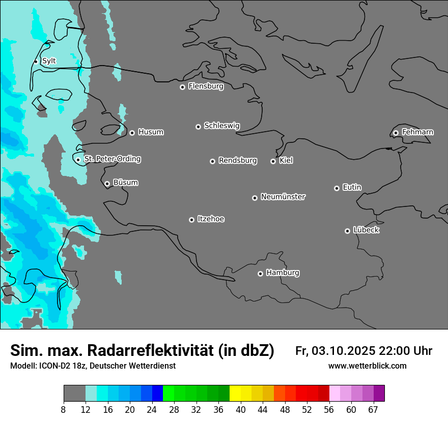 Modellkarten Simuliertes Radarbild