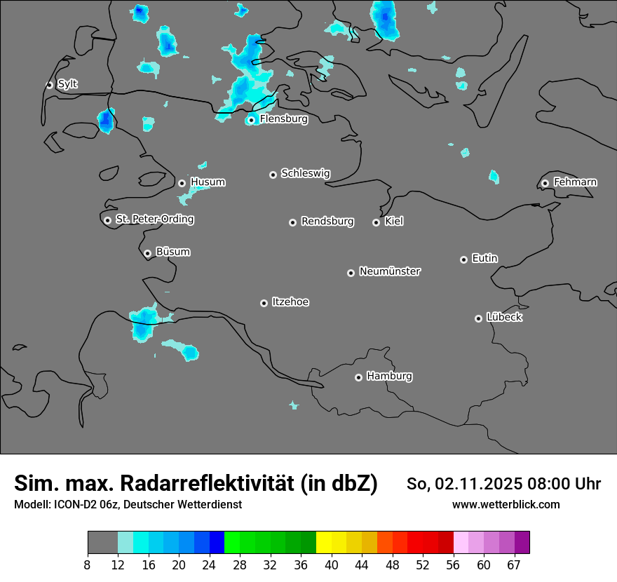 Modellkarten Simuliertes Radarbild