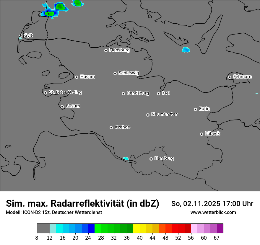 Modellkarten Simuliertes Radarbild