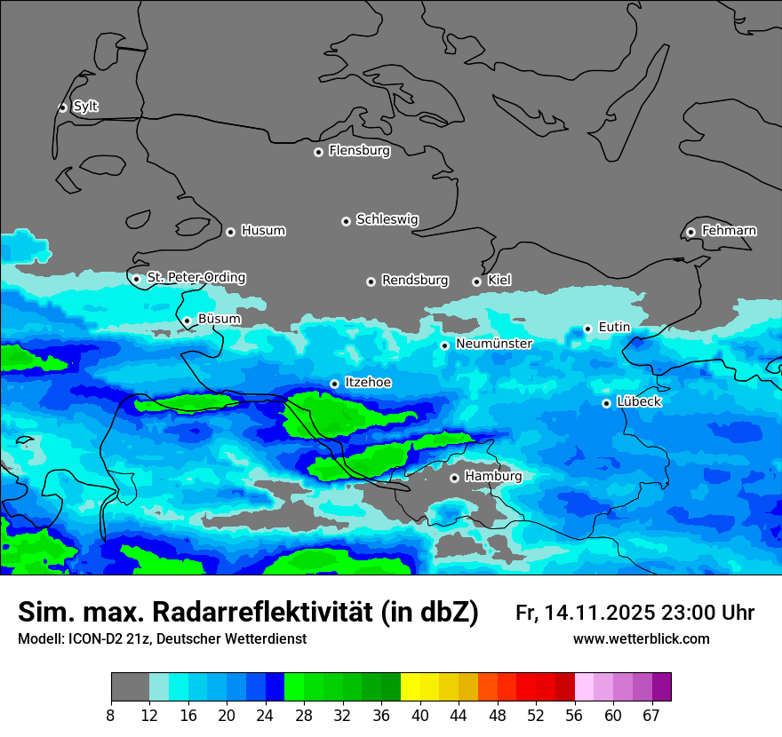 Modellkarten Simuliertes Radarbild