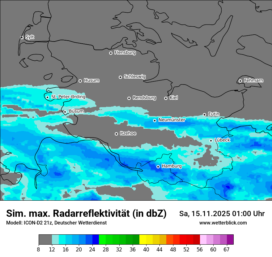 Modellkarten Simuliertes Radarbild