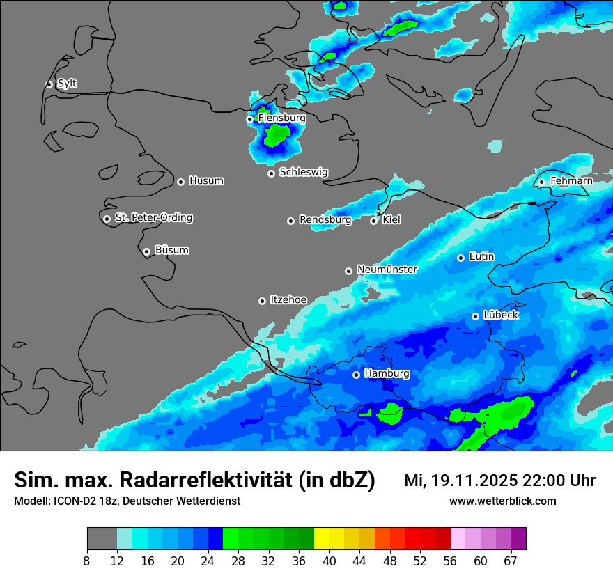 Modellkarten Simuliertes Radarbild
