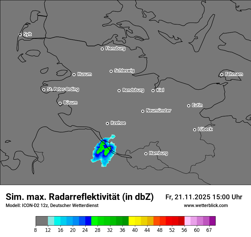 Modellkarten Simuliertes Radarbild
