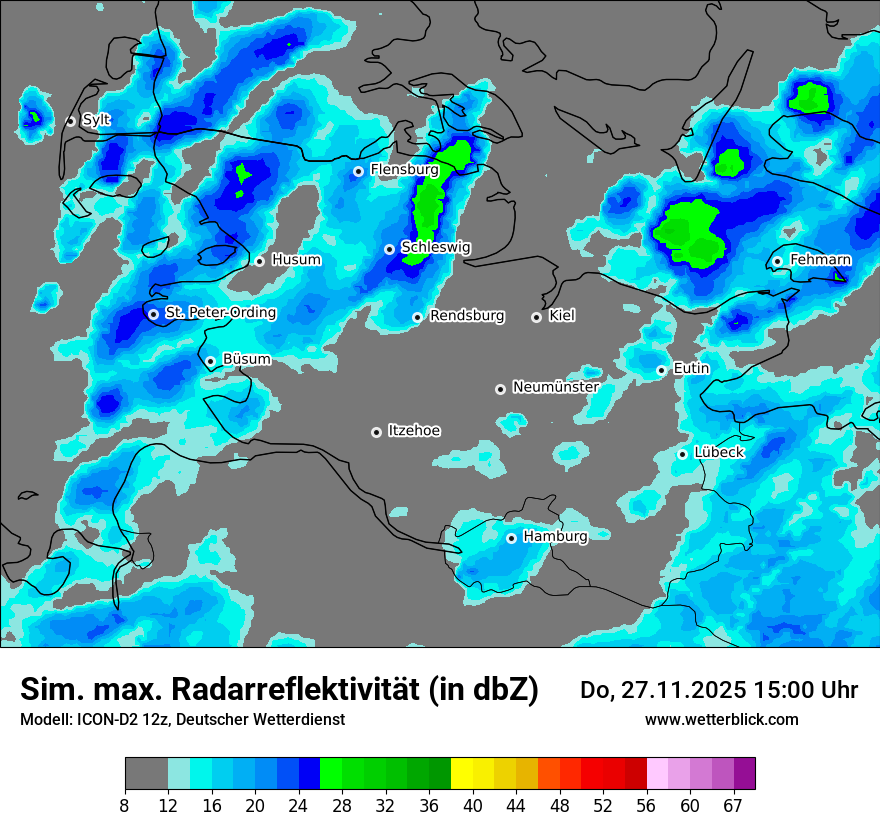 Modellkarten Simuliertes Radarbild
