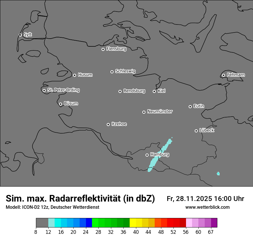 Modellkarten Simuliertes Radarbild