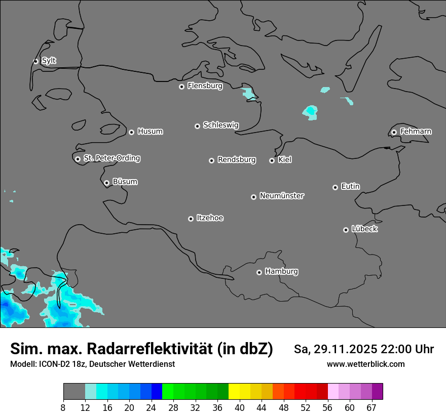 Modellkarten Simuliertes Radarbild