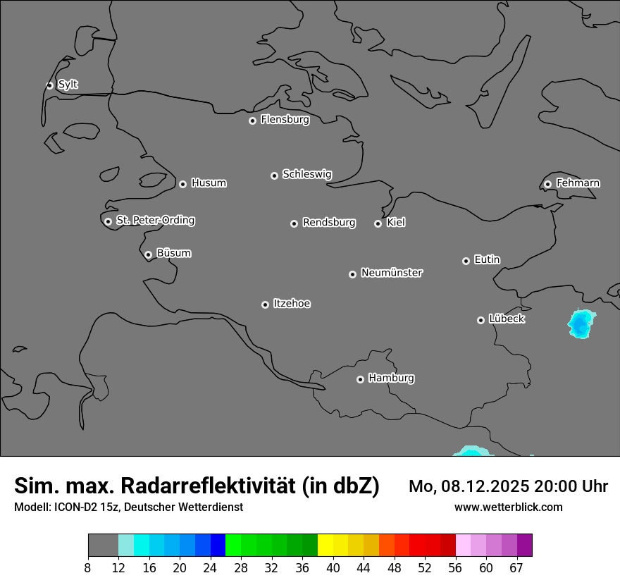 Modellkarten Simuliertes Radarbild