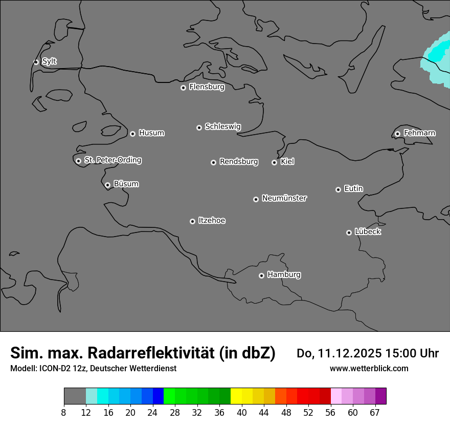 Modellkarten Simuliertes Radarbild